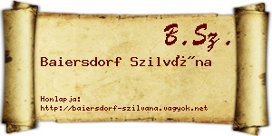 Baiersdorf Szilvána névjegykártya